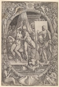 Apelles Painting Alexander and Campaspe by Master IQV