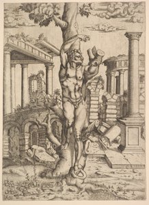 Man Against a Tree, ca. 1543-44 by Master IQV