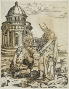 St. Ambrose and the Emperor Theodosius by Master IRs