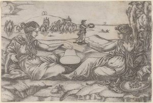 Two Allegorical Figures (Roma and Liberty?) by Master IRs