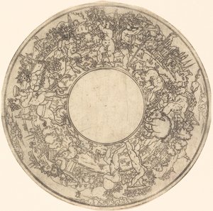 Bacchus on a Donkey by Master IS.
