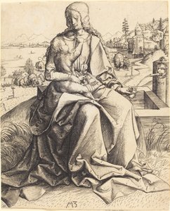 Madonna and Child at a Fountain by Master MZ