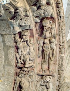 Portico de la Gloria with Scenes of Hell (detail)