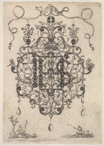 Design for a Pendant with IHS Monogram, 1609 by Master PRK