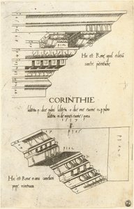 Entablatures from Santa Pudenziana and the Arch of Camigliano, Rome by Master PS