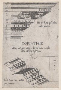 Speculum Romanae Magnificentiae: Entablatures from Santa Pudenziana and the Arch of Camigl..., 1537 by Master PS