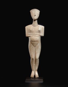 Cycladic Reclining Female Figure, Name-Piece of the Schuster Master, Early Cycladic II, c.2400 BC