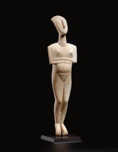 Cycladic reclining female figure, name-piece of the Schuster Master, Early Cycladic II, c.2400 BC
