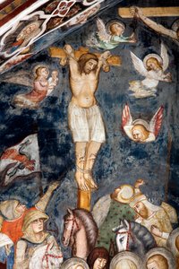 The Repentant Thief, Crucified with Jesus, His Soul Embraced by an Angel. Representation of the Good Thief, Also Called Saint Dismas