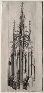 Design for a Gothic Fountain by Master W with the Key