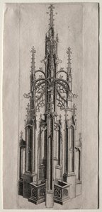 Design for a Gothic Fountain, c. 1470 by Master W with the Key