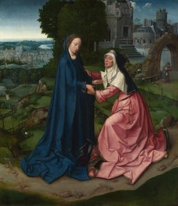 The Visitation of the Virgin to Saint Elizabeth. Panel from an Altarpiece
