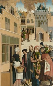 The Seven Works of Mercy (Panel of a polyptych with the seven works of charity: feeding the hungry)