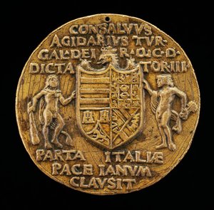 Shield Supported by Hercules and Janus [reverse], c. 1503