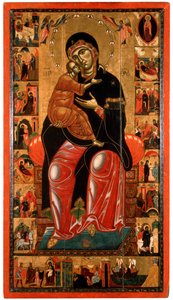 Madonna and Child Enthroned with Seventeen Scenes from the Life of the Virgin