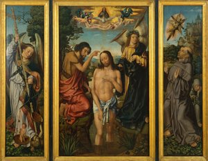 Triptych of the Baptism of Christ by Master of Frankfurt