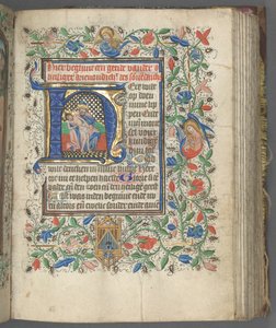 Book of Hours Use of Utrecht: Initial with Holy Trinity by Master of Gijsbrecht van Brederode