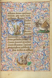 Initial S: The Crucifixion with the Virgin
