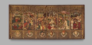 Altarpiece retablo with Scenes from the Passion, second half 15th century by Master of Morata
