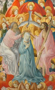 The Coronation of the Virgin with the Trinity by Master of Rubielos de Mora