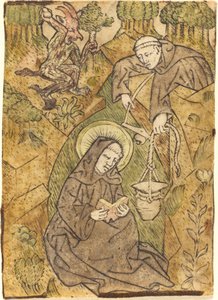 Saint Benedict and the Monk Romanus by Master of St. Wolfgang