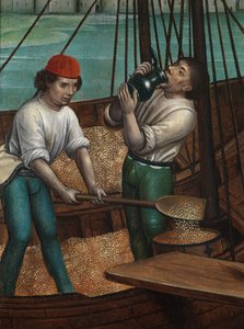 The Miracle of the Grain, from the Altarpiece of St. Nicholas, c.1486-93 (detail) by Master of The Legend of St. Lucy