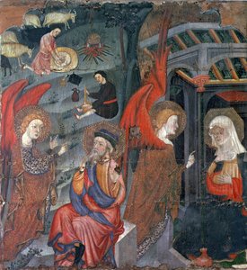 The Annunciation with Shepherds Making Cheese in the Background, from an Altarpiece Dedicated to the Virgin