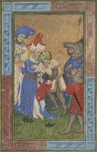 Assassination scene Ms B.11.7, c.1420 by Master of Trinity College