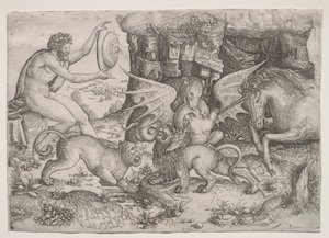 Allegorical Theme: Combat of Animals, c. 1515-1520