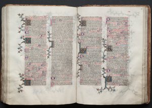 The Gotha Missal: Fol. 115v, Text, c. 1375 by Master of the Boqueteaux
