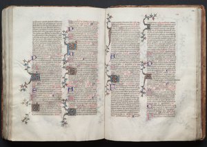 The Gotha Missal: Fol. 124r, Text, c. 1375 by Master of the Boqueteaux