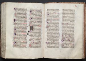 The Gotha Missal: Fol. 140r, Text, c. 1375 by Master of the Boqueteaux