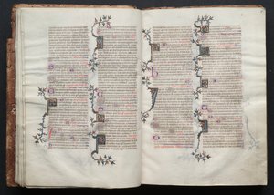 The Gotha Missal: Fol. 15r, Text, c. 1375 by Master of the Boqueteaux