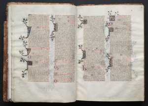 The Gotha Missal: Fol. 19r, Text, c. 1375 by Master of the Boqueteaux