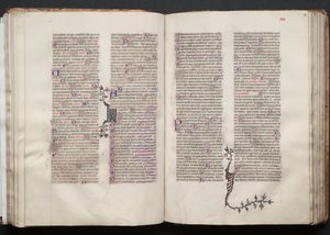 The Gotha Missal: Fol. 54r, Text, c. 1375 by Master of the Boqueteaux