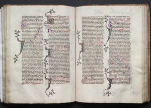 The Gotha Missal: Fol. 81v, Text, c. 1375 by Master of the Boqueteaux