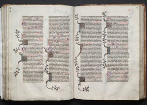 The Gotha Missal: Fol. 84r, Text, c. 1375 by Master of the Boqueteaux