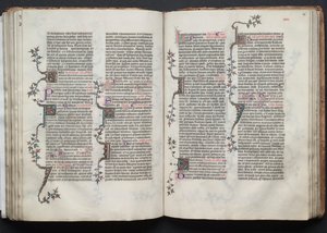 The Gotha Missal: Fol. 86r, Text, c. 1375 by Master of the Boqueteaux