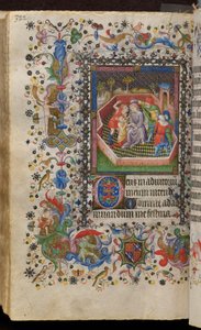 Hours of Charles the Noble, King of Navarre (1361-1425): fol. 161v, Mocking of Christ
