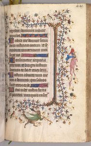 Hours of Charles the Noble, King of Navarre 1361-1425: fol. 215r, Text by Master of the Brussels Initials and Associates