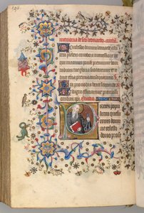 Hours of Charles the Noble, King of Navarre, fol. 292v, St. Leonard by Master of the Brussels Initials and Associates