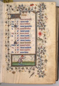 Hours of Charles the Noble, King of Navarre 1361-1425: fol. 6r, June, c. 1405 by Master of the Brussels Initials and Associates