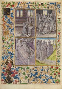 Emperor Constantine Praying in a Church; Sophia Plagued by Wicked Spirits; Through a Dream God Orders Constantine to Find Anthony