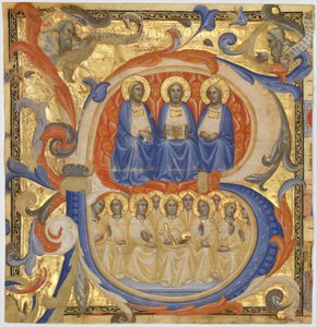 The Trinity in an Initial B, Probably 1387 by Master of the Codex Rossiano