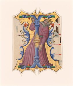 Initial I with David by Master of the Cypresses