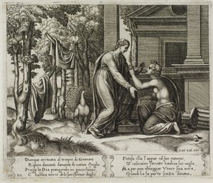 Juno Sending Psyche Away by Master of the Die