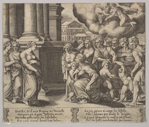 Plate 2: The People Rendering Divine Honors to Psyche, from 
