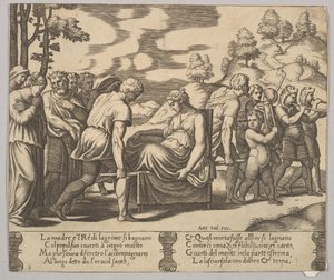 Plate 5: Psyche carried on a litter to a mountain, from 