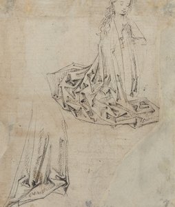 Female Figure Kneeling in Prayer by Master of the Drapery Studies