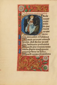Initial G: Saint Margaret by Master of the Dresden Prayer Book